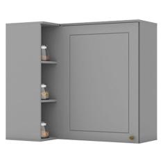 Armário Aéreo Canto Reto 1 Porta Nova York Cinza – Henn