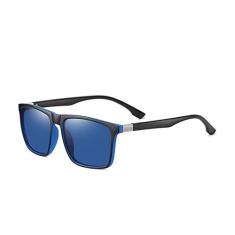 Óculos de sol polarizados Estiloso Quadrado Casual Oley Com Proteção Uv 400 (Azul)