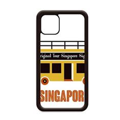 Capa de ônibus turístico de Singapura para iPhone 12 Pro Max para Apple Mini Mobile Case Shell