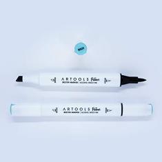 Marca Texto Artools Pictom Pontas Broad e Brush Azul B323
