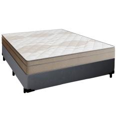 Cama Box Casal Sintético + Colchão de Molas Ensacadas Portobel Ipanema - 138x188x65cm