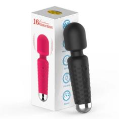 Mini massageador varinha mágica com 16 vibração t/ aveludado - Gold Vi