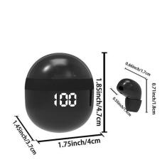 Fone de Ouvido Sem Fio TWS Mini Invisível para Dormir - com Display LE