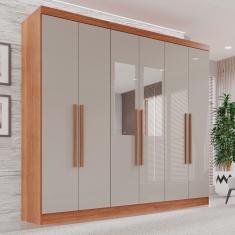 Guarda-roupa Casal com Espelho 6 Portas 2 Gavetas França