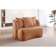 Sofá Curvo Orgânico Orion Elegância e Contemporaneidade Laranja