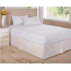 Jogo de Lençol 3 Peças Casal 1,38m x 1,88m Branco Arrumadinho Enxovais