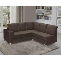 Sofá de Canto 5 Lugares Prata Nabas