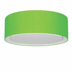 Plafon Cilíndrico Duplo Vivare Md-3037 Cúpula Em Tecido 60x25cm - Bivolt Verde-limão 127/220v
