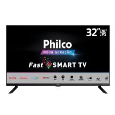 Smart Tv Philco 32" Em Led Hd. Áudio Dolby, Com Netflix, Entre Outros Aplicativos E Processador Quadcore - Ptv32g70sbl