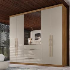 Guarda-roupa Casal 6p Giardino Amêndola Touch/Nude Prime TX