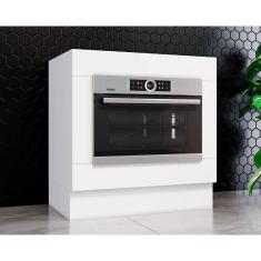 Balcão Cozinha p/Cooktop Americana Forno de Embutir s/ Tampo 80cm Branco - Henn