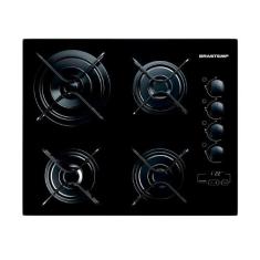 Cooktop 4 Bocas Brastemp com Duplachama e Timer Touch - BDT62AE, Preto