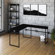 Escrivaninha Mesa Escritório L Estilo Dynamica 140cm Industrial Yescas