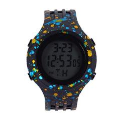 Relógio esportivo de LED para meninos e à prova d'água, pulseira de poliuretano eletrônica, relógio masculino com alarme luminoso, cronômetro de pulso para estudantes e crianças (azul), Amarelo, 13.5X9.5CM