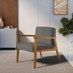 Poltrona Madeira Maciça Julia Nogueira/Rato