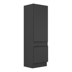 Paneleiro 2 Portas 62cm com Rodapé Veneza Multimóveis V2119, Preto