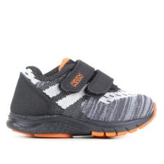 Tênis Bebê Klin Joggin Gênesis, Preto, Laranja, 17