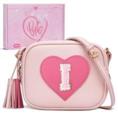 KKXIU Bolsa infantil para meninas e mulheres, bolsa transversal de couro vegano com borla, Caixa