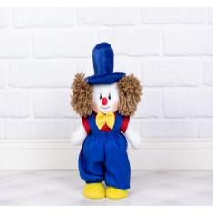 BONECO PALHAÇO AMORE 30cm PARA PRESENTE  - CKD CONFECCOES, Azul bic li