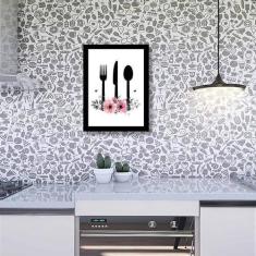 Quadro Decorativo Utensílios de Cozinha 2 45x34cm - Quadros On-line, A