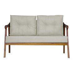 Namoradeira Base Reforçada Luxo Corino Vitoria Bege