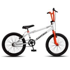 Bicicleta Infantil Aro 20 Bmx Freio V-Brake Gottbike (Branco e Laranja)