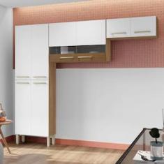 Cozinha Compacta Kit`s Paraná Nala com 8 Portas e 4 Prateleiras - 222cm de largura
