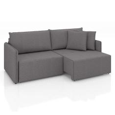 sofá 3 lugares retrátil e reclinável malta linho grafite 220 cm