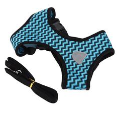 Coleiras para Cães, Com Alça de Malha Respirável Com Fivela para Controle de Visibilidade Noturna Trela ​​resistente Incluída para Gatos e Cães de Pequeno e Médio Porte Arnês