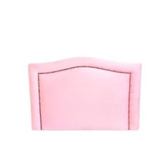 Cabeceira Para Cama Box Solteiro Estofada material sintético Rosa Tach