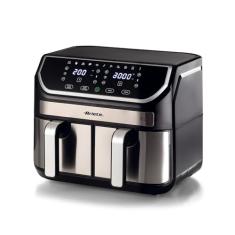 Ariete 4625 - Fritadeira Air Fryer Dual 9L - 11 programas predefinidos, cesto duplo, tecnologia Rapid Air, temperatura de 80 ° C-200 ° C - 220V