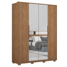 Guarda Roupa Casal Com Pés 4 Portas 2 Com Espelhos Attore D02 Amendola Touch - Mpozenato