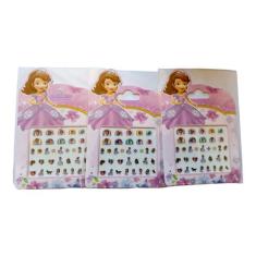 Kit 3 Cartelas Adesivo Unha Infantil Personagens Licenciado - Ladeira 