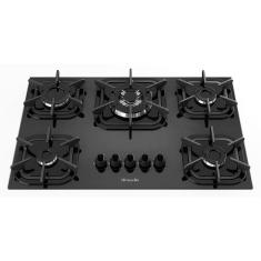 Cooktop 5 Bocas a Gás Mueller G4 Tripla Chama - Preto