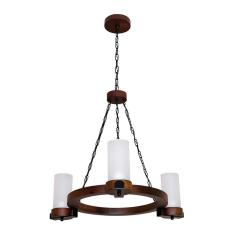 Lustre Muller Country Redondo 3 Lâmpadas Envelhecido 1103E