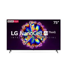 Smart TV 75`` 4K LG IPS NanoCell ThinQ AI Google Assistente Alexa IOT 4 HDMI 3 USB WiFi Bluetooth-75NANO90SNA