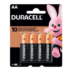 Pilha Duracell AA Alcalina 4 Unidades