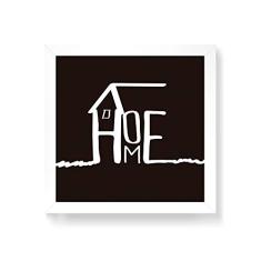 Arte Maníacos Quadro Decorativo Home Fundo Preto - 50x50cm (Moldura em laca branca)