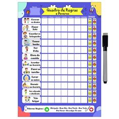 Quadro do Incentivo de Metal Semanal 26x20cm + Caneta