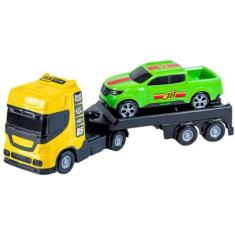 BS TOYS Brinquedo Caminhão Mini Reboque Colorido - Bs Toys