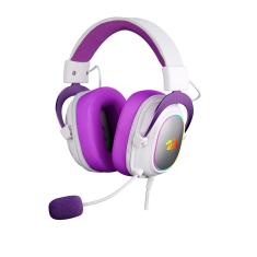 Headset Gamer Redragon Zeus Soda Pop RGB Branco e Roxo - H510WP-RGB