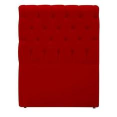 Cabeceira Sonho Paris Solteiro 90cm Em Suede Vermelho - Sonho Camas e 