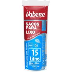 Vabene Saco De Lixo Extra Forte Azul 15L 40 Sacos