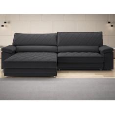 Sofá de Duplo Molejo com Carregador USB, Retrátil e Reclinável Valenci