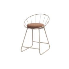 Banqueta Sunset Baixa Cadeira Metal Champanhe Luxo - Studio Metal Made