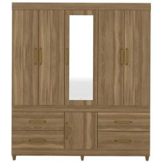 Guarda Roupa Casal 06 Portas Com Espelho 64720 Amendola Touch Demobile