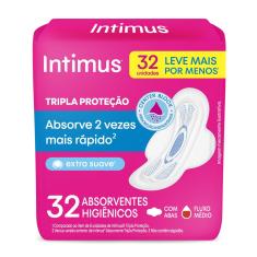 Absorvente Externo Intimus Tripla Proteção Suave com Abas 32 unidades