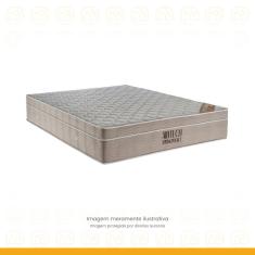 Cama Box + Colchão Viúva Molas Ensacadas Airtech 128cm Bege - Suporta até 150 Kg Por Pessoa