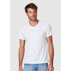 Camiseta Básica Flamê Com Decote V Masculina-Masculino