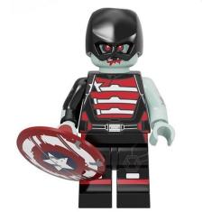 Boneco Blocos De Montar Zumbi Captain America Exclusivo